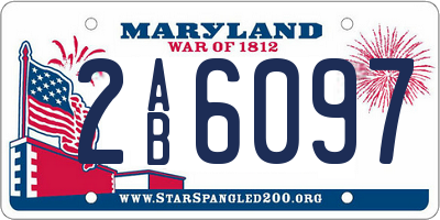 MD license plate 2AB6097
