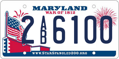 MD license plate 2AB6100