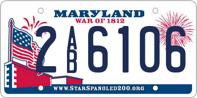 MD license plate 2AB6106