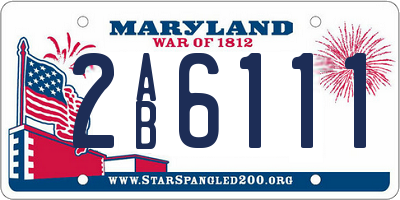 MD license plate 2AB6111