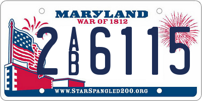 MD license plate 2AB6115