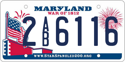 MD license plate 2AB6116