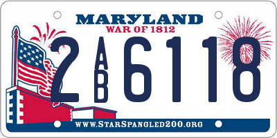 MD license plate 2AB6118