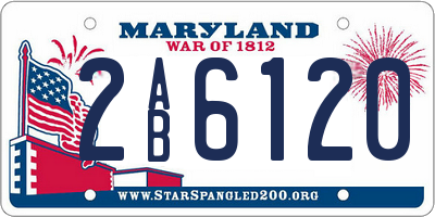 MD license plate 2AB6120
