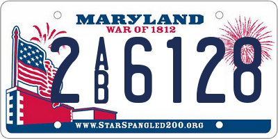 MD license plate 2AB6128