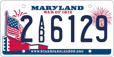 MD license plate 2AB6129