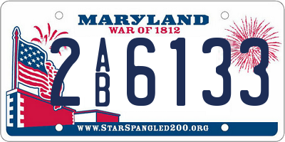 MD license plate 2AB6133