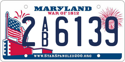 MD license plate 2AB6139