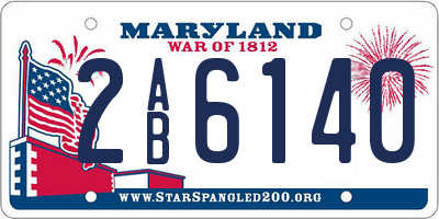 MD license plate 2AB6140