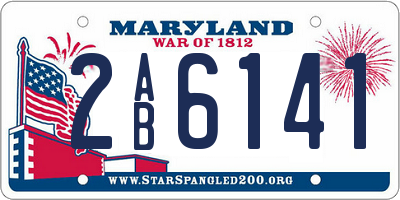 MD license plate 2AB6141
