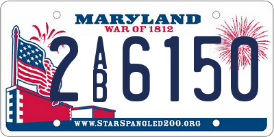 MD license plate 2AB6150