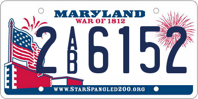MD license plate 2AB6152
