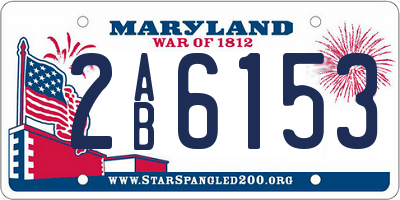MD license plate 2AB6153