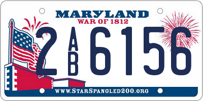 MD license plate 2AB6156