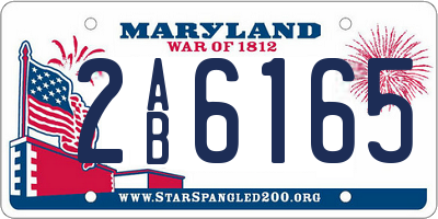 MD license plate 2AB6165