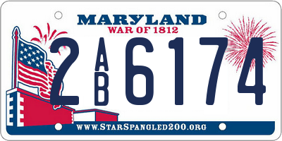 MD license plate 2AB6174