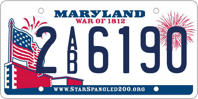 MD license plate 2AB6190
