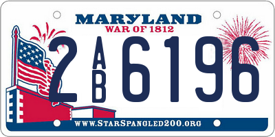 MD license plate 2AB6196