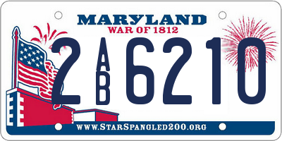 MD license plate 2AB6210