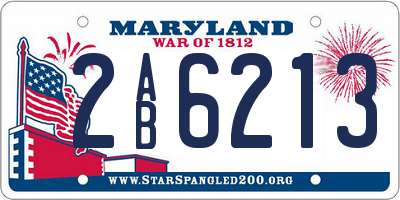 MD license plate 2AB6213