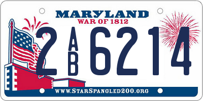 MD license plate 2AB6214