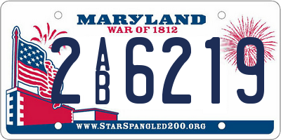 MD license plate 2AB6219