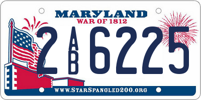MD license plate 2AB6225