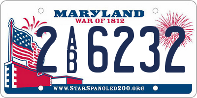 MD license plate 2AB6232