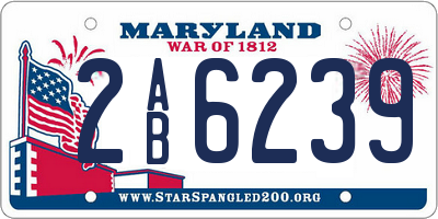 MD license plate 2AB6239