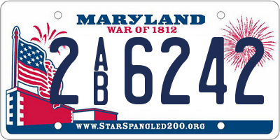 MD license plate 2AB6242