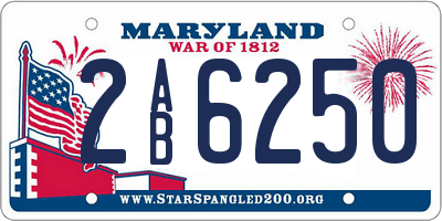 MD license plate 2AB6250