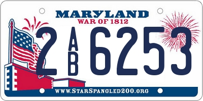 MD license plate 2AB6253