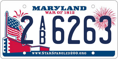 MD license plate 2AB6263