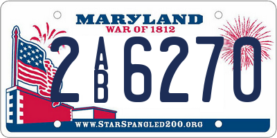 MD license plate 2AB6270