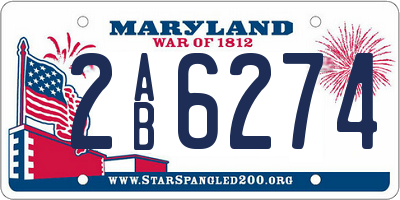 MD license plate 2AB6274