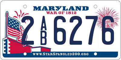 MD license plate 2AB6276