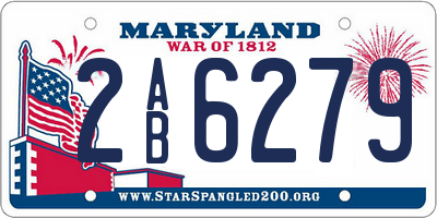 MD license plate 2AB6279