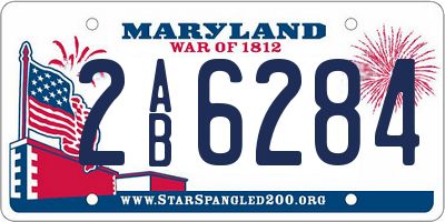 MD license plate 2AB6284
