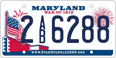 MD license plate 2AB6288