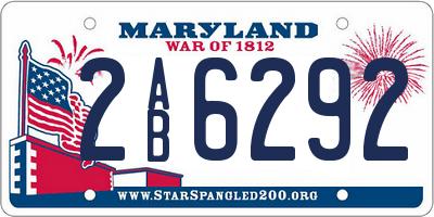 MD license plate 2AB6292