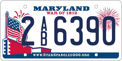 MD license plate 2AB6390