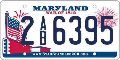 MD license plate 2AB6395