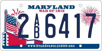 MD license plate 2AB6417