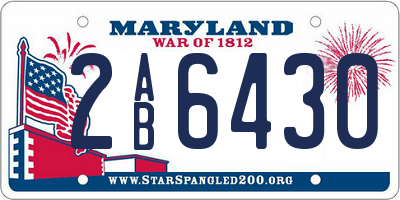 MD license plate 2AB6430