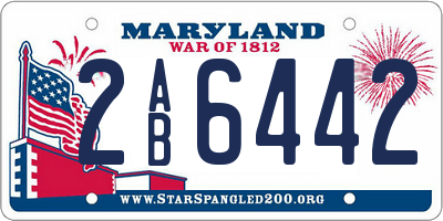 MD license plate 2AB6442