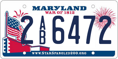 MD license plate 2AB6472