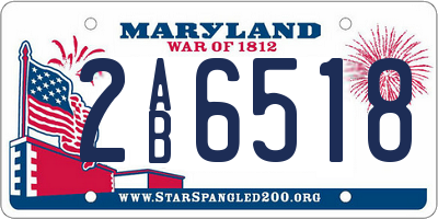 MD license plate 2AB6518