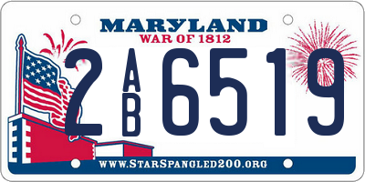 MD license plate 2AB6519