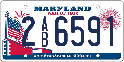 MD license plate 2AB6591