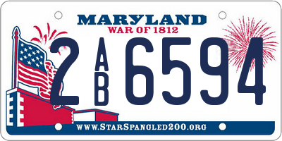 MD license plate 2AB6594